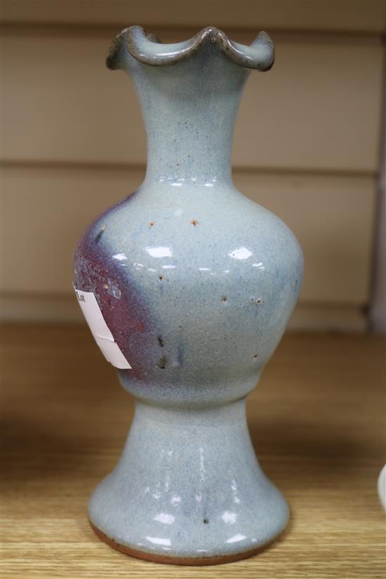 A group of Chinese coloured glazed vases and pots